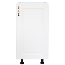 Corp inferior cu 1 usa Zebra, Alb/MDF Alb Lucios, fara blat, 40 x 82 x 50 cm